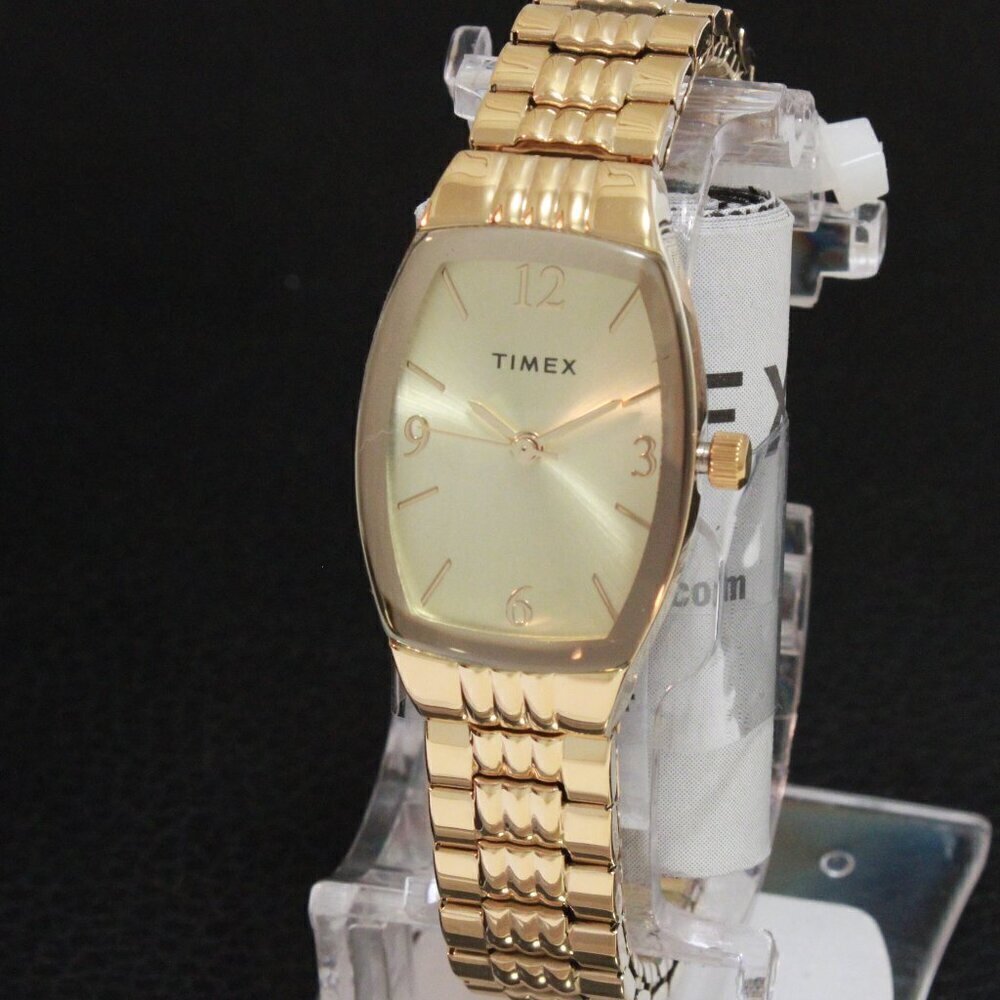 Timex Main Street Ladies Quartz Watch Gold Tone Expansion Bracelet 21mm - Picture 4 of 11